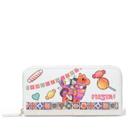Portafoglio Donna Zip Around BRACCIALINI linea Allround stampa Pets Fiesta