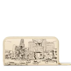 Portafoglio Donna Zip Around BRACCIALINI linea Cartoline stampa Las Vegas