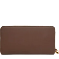 Portafoglio Donna Zip Around LOVE MOSCHINO Marrone con Maxi Logo