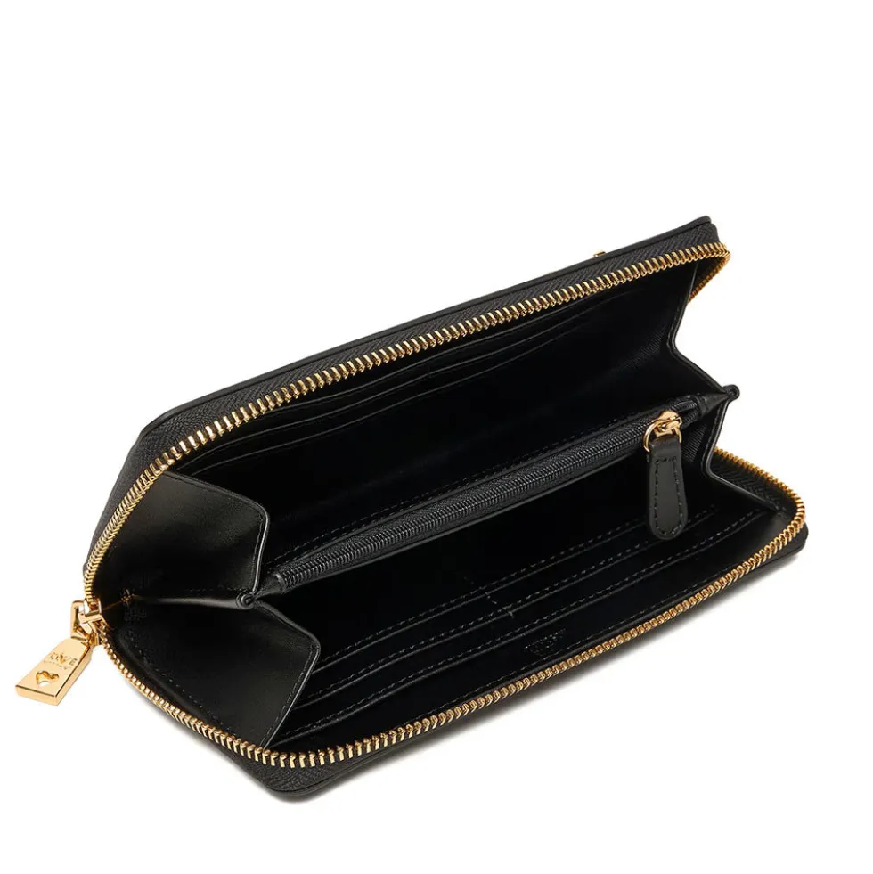 Portafoglio Donna Zip Around LOVE MOSCHINO Nero con Maxi Logo