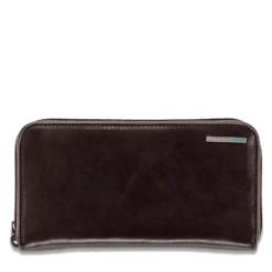 Portafoglio Donna Zip Around PIQUADRO In Pelle Mogano Linea Blue Square - PD1515B2R