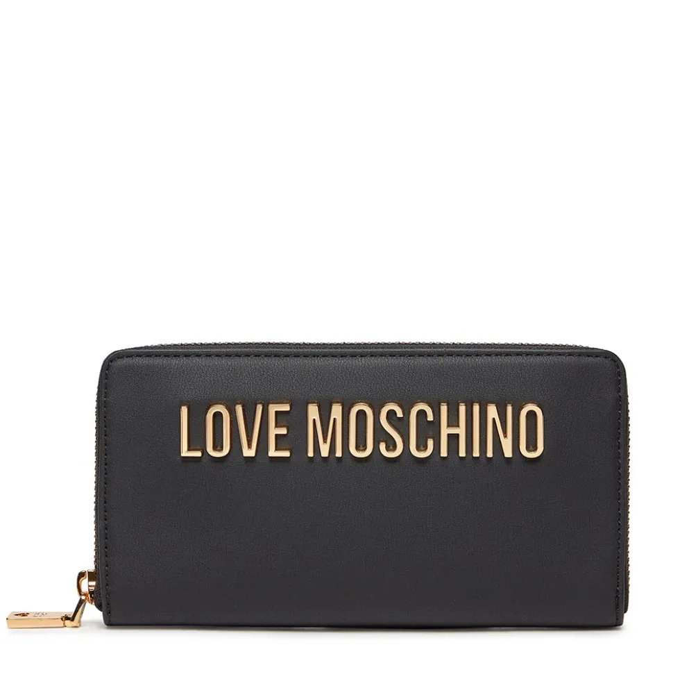 Portafoglio Donna Zip Around LOVE MOSCHINO linea Bold Love Nero