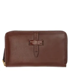 Portafoglio Donna Zip Around THE BRIDGE linea Florentin in Pelle Marrone