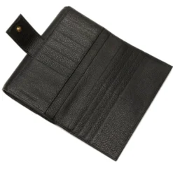 Portafoglio Grande COCCINELLE in Pelle Martellata Linea Metallic Soft colore Nero