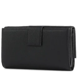 Portafoglio Grande COCCINELLE in Pelle Martellata Linea Metallic Soft colore Nero