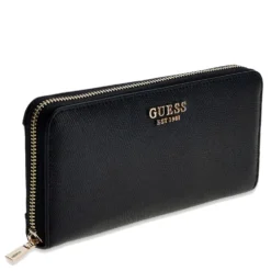 Portafoglio GUESS Chiuso con Zip Linea Amorette colore Nero