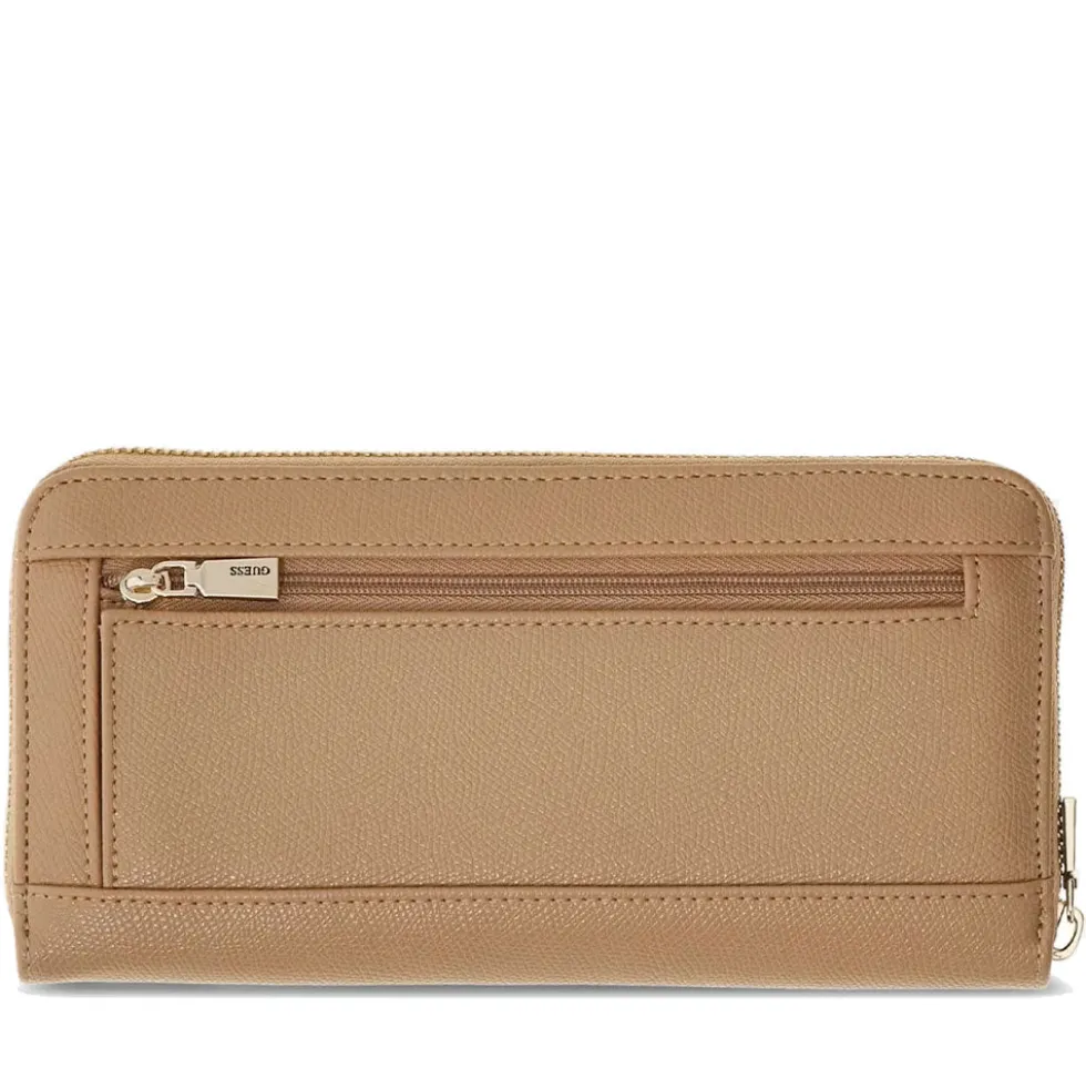 Portafoglio GUESS Chiuso con Zip Linea Amorette colore Beige