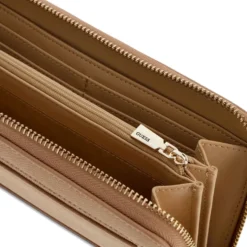 Portafoglio GUESS Chiuso con Zip Linea Amorette colore Beige