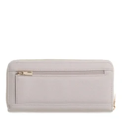 Portafoglio GUESS Chiuso con Zip Linea Laurel colore Ivory