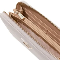 Portafoglio GUESS Chiuso con Zip Linea Laurel colore Ivory