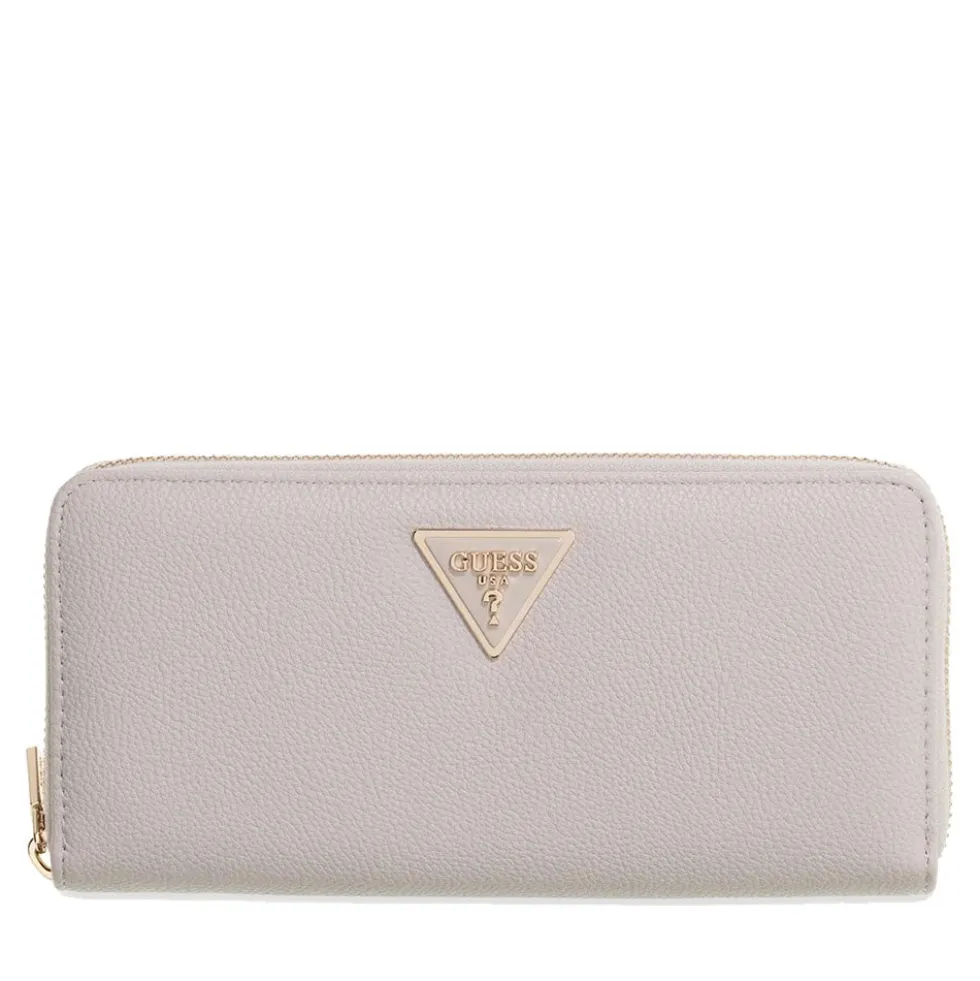 Portafoglio GUESS Chiuso con Zip Linea Laurel colore Ivory