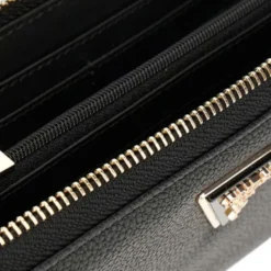 Portafoglio GUESS Chiuso con Zip Linea Laurel colore Nero