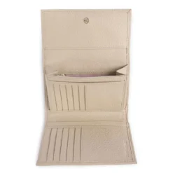 Portafoglio Piccolo COCCINELLE in Pelle Martellata Linea Metallic Soft colore Sandshell