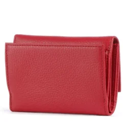 Portafoglio Piccolo COCCINELLE in Pelle Martellata Linea Metallic Soft colore Scarlet