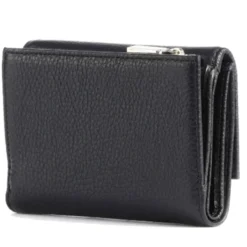 Portafoglio Piccolo COCCINELLE in Pelle Martellata Linea Metallic Soft colore Nero