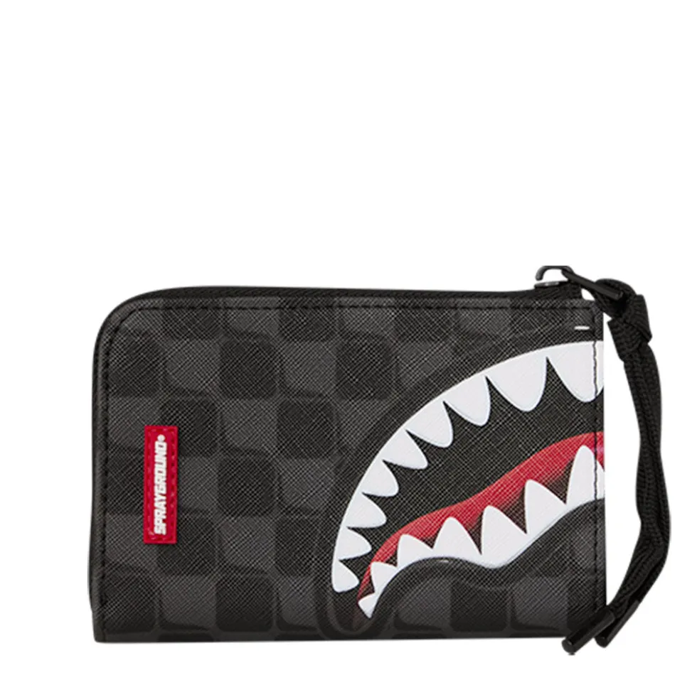 Portafoglio Piccolo con Zip SPRAYGROUND stampa Sharks in Paris Balloon Black