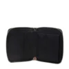 Portafoglio Piccolo GUESS Chiuso con Zip Linea Laurel Colore Nero Stampa Saffiano