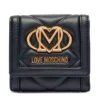 Portafoglio Piccolo Trapuntato con Bottone LOVE MOSCHINO linea Embossed Nero