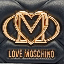 Portafoglio Piccolo Trapuntato con Bottone LOVE MOSCHINO linea Embossed Nero