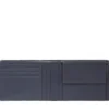 Portafoglio PIQUADRO Uomo con Portamonete In Tessuto e Pelle Blu Linea Orion - PU257S136R