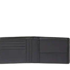 Portafoglio PIQUADRO Uomo con Portamonete In Tessuto e Pelle Colore Nero Linea Orion - PU257S136R