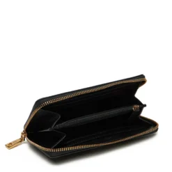 Portafoglio Trapuntato Zip Around LOVE MOSCHINO linea Embossed Nero