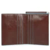 Portafoglio Uomo con Ferma Banconote PIQUADRO In Pelle Mogano Linea Blue Square - PU3890B2R