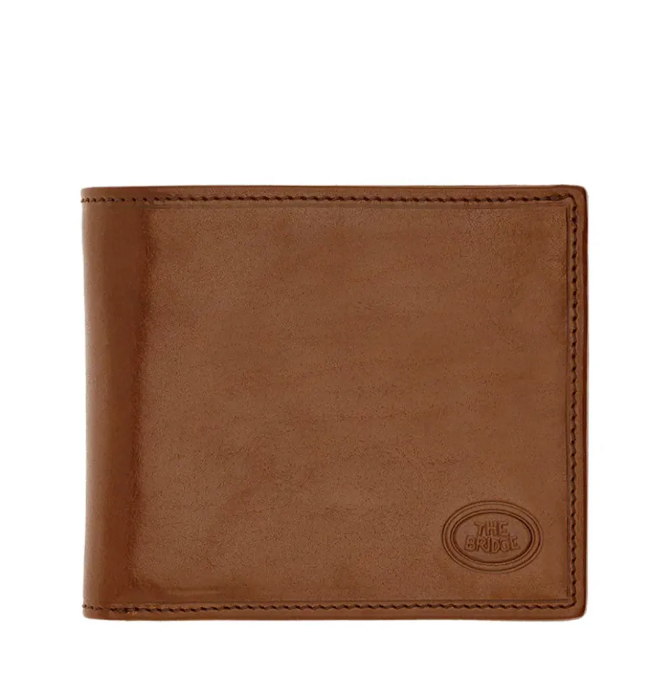 Portafoglio Uomo con Pattina e Portamonete THE BRIDGE In Pelle Marrone linea Story 01426601