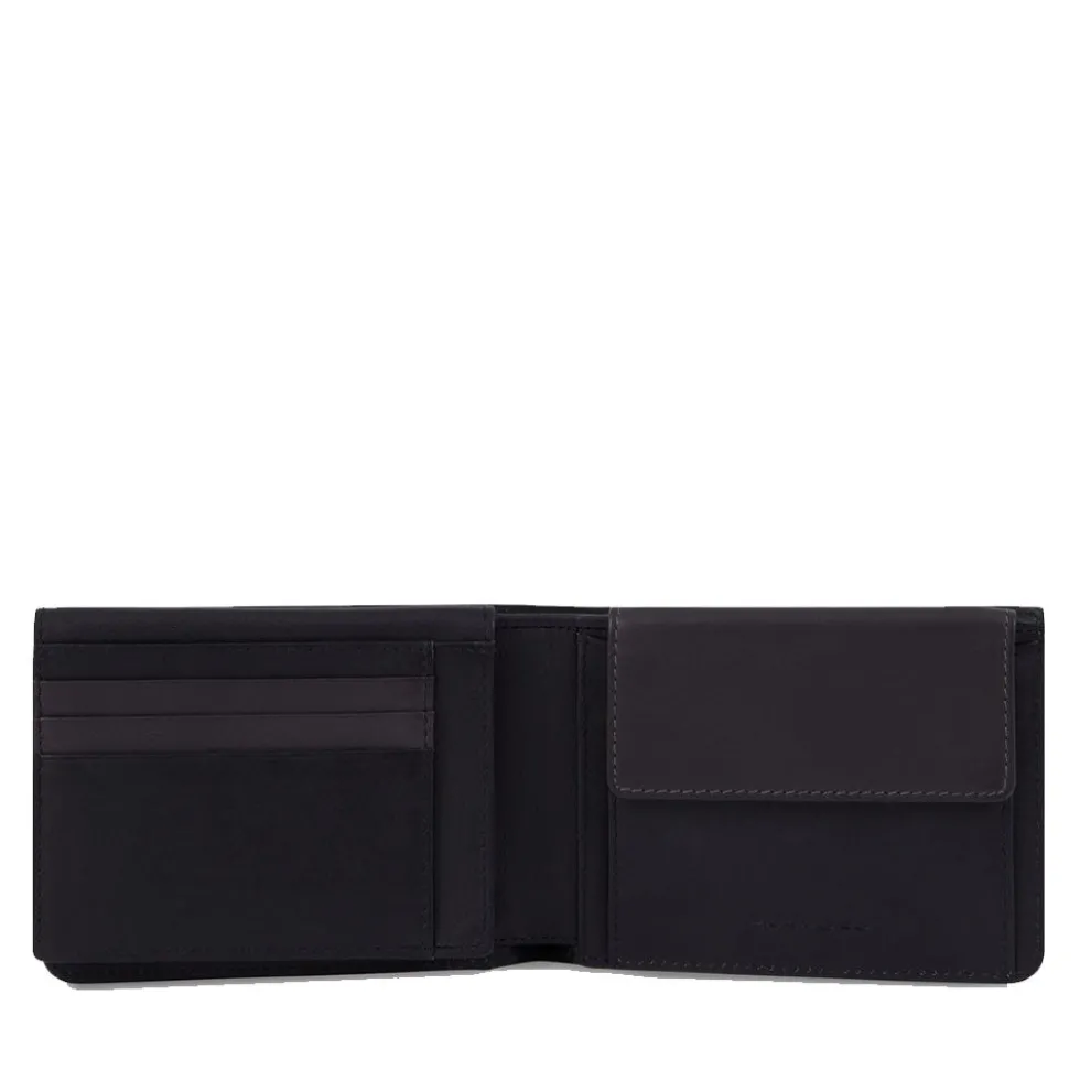 Portafoglio Uomo con Pattina PIQUADRO in Pelle Nera - PU1392W122R