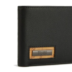 Portafoglio Uomo con Portamonete 1A Classe Alviero Martini linea Trip Leather in Pelle Nera PN81