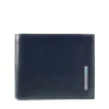 Portafoglio Uomo PIQUADRO in Pelle Blu con Portamonete Linea Blue Square - PU4188B2R