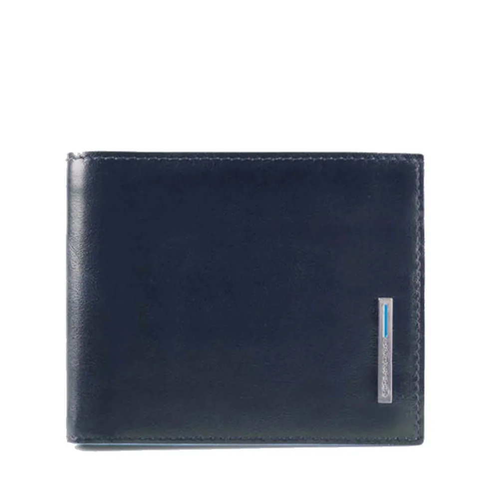 Portafoglio Uomo PIQUADRO in Pelle Blu con Portamonete Linea Blue Square - PU4188B2R