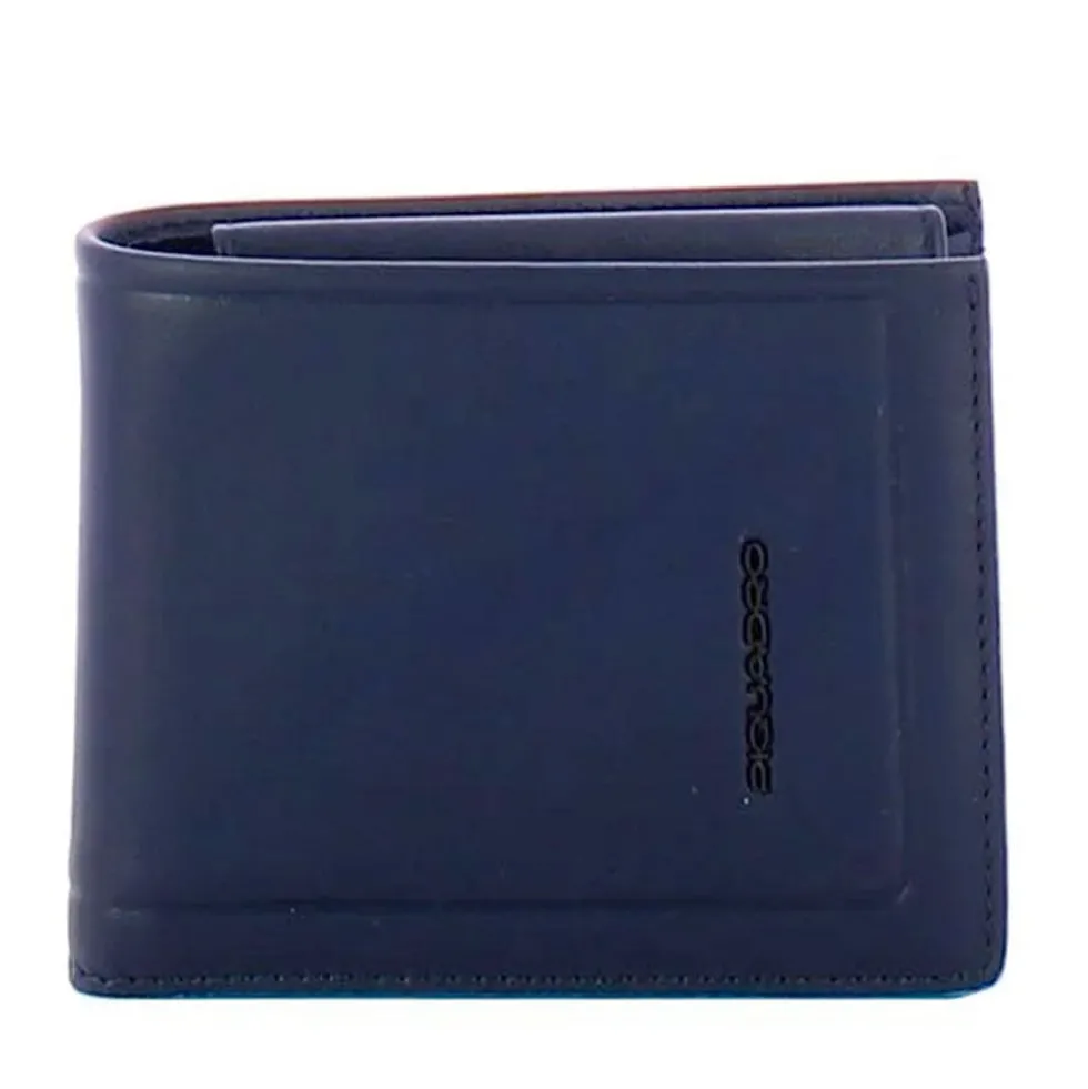 Portafoglio Uomo PIQUADRO in Pelle Blu con Portamonete Linea Atlas - PU4188S138R