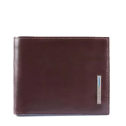Portafoglio Uomo PIQUADRO in Pelle Mogano con Portamonete Linea Blue Square - PU4188B2R