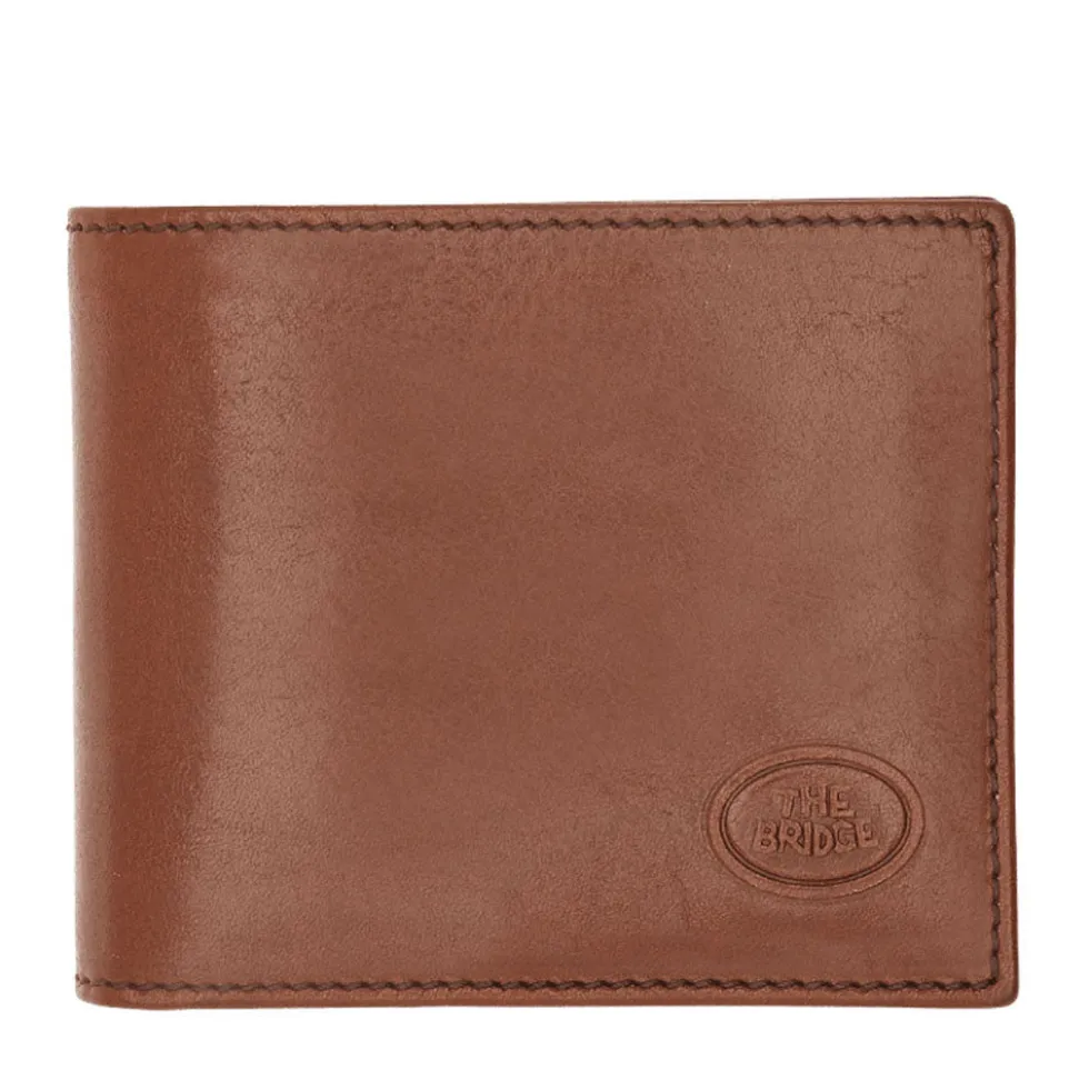 Portafoglio Uomo Portacarte THE BRIDGE In Pelle Marrone linea Story 01481001