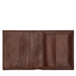 Portafoglio Uomo Verticale con Portamonete THE BRIDGE In Pelle Marrone linea Story