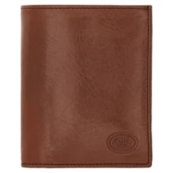 Portafoglio Uomo Verticale con Pattina e Portamonete THE BRIDGE In Pelle Marrone linea Story 01480001