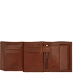 Portafoglio Uomo Verticale con Pattina e Portamonete THE BRIDGE In Pelle Marrone linea Story 01480001