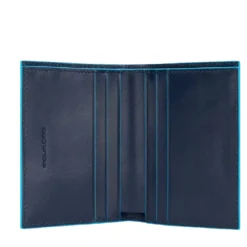 Portafoglio Uomo Verticale PIQUADRO in Pelle Blu Linea Blue Square- PU5962B2R
