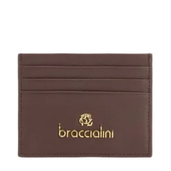Portatessere Donna BRACCIALINI linea Basic in Pelle Marrone