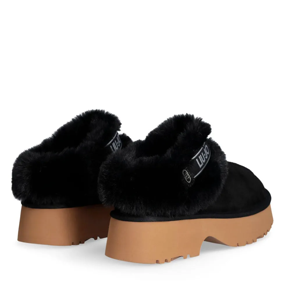 Sabot Donna Imbottiti LIU JO Juny 01 in Suede Nero