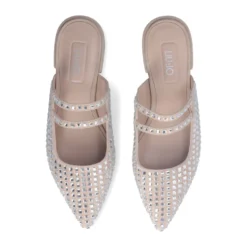 Sabot Donna LIU JO Viola 16 in Suede Beige con Strass