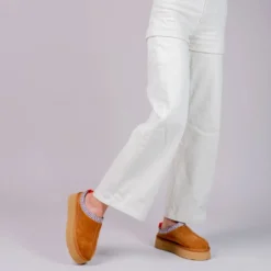 Sabot Imbottiti S by MASSIMO SANTINI linea Prisca in Velour color Cammello