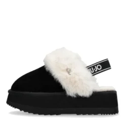Sabot Platform Imbottiti LIU JO Jane 10 in Suede Nero