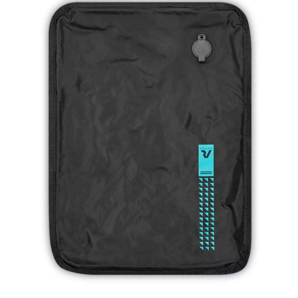 Sacca Sottovuoto per Zaino RONCATO linea Flatty in Tessuto Nero e Turchese