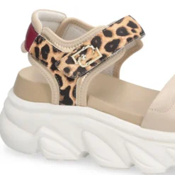 Sandali Chuncky Donna LIU JO Steffy Sandal 01 Beige e Inserto stampa Animalier