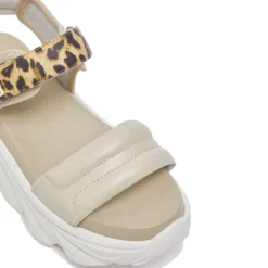 Sandali Chuncky Donna LIU JO Steffy Sandal 01 Beige e Inserto stampa Animalier