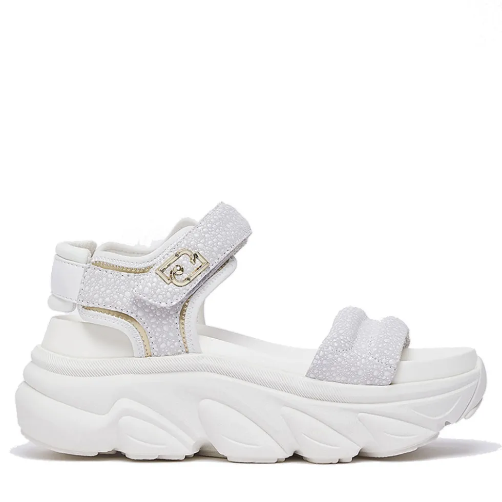 Sandali Chuncky Donna LIU JO Steffy Sandal 01 in Suede Bianco