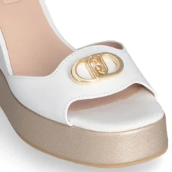 Sandali con Zeppa LIU JO Karen 11 in Pelle Bianca