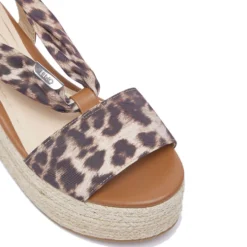 Sandali Donna con Zeppa LIU JO Bali 03 in Tessuto stampa Animalier